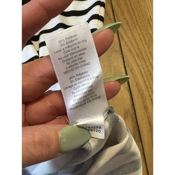 Lularoe Hi-Low‎ Midi Dress Size Medium Striped Short Sleeve Scoop Neck Comfort - Picture 8 of 9